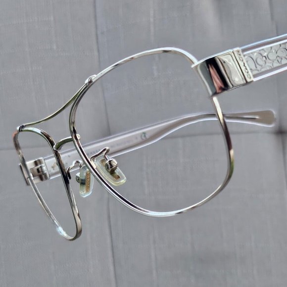 Coach Women Eyeglasses Frame LT Gold /Crys Lt Brown 56[]16 135 Glasses - Picture 1 of 11